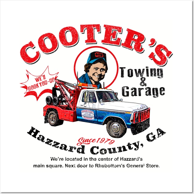 Cooter's Towing Worn Hazzard County Wall Art by Alema Art